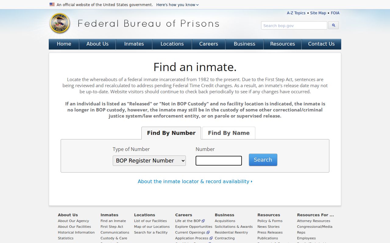 Federal prison locator related to Macomb County criminal court cases