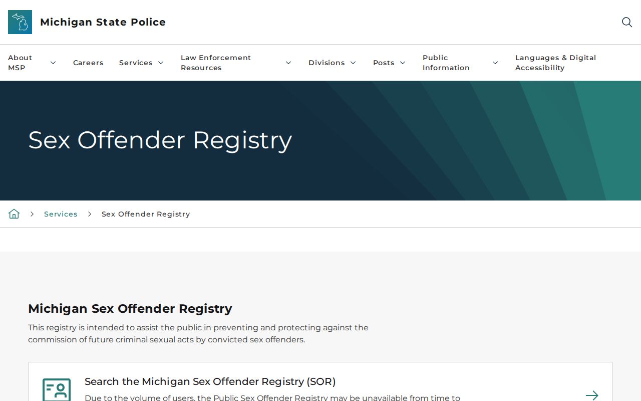Michigan State Police help for a Macomb County sex offender check